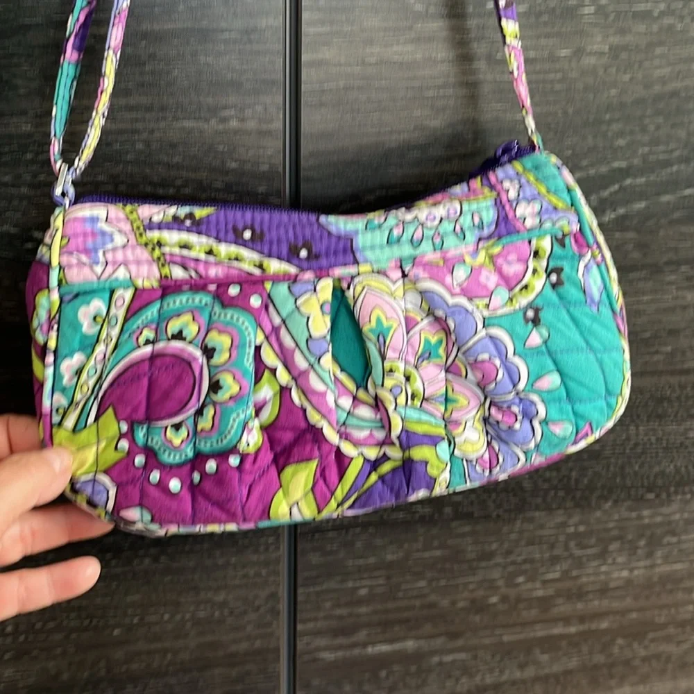 EUC Vera Bradley Quilted Colourful Cotton Crossbody Bag - Picture 2 of 10